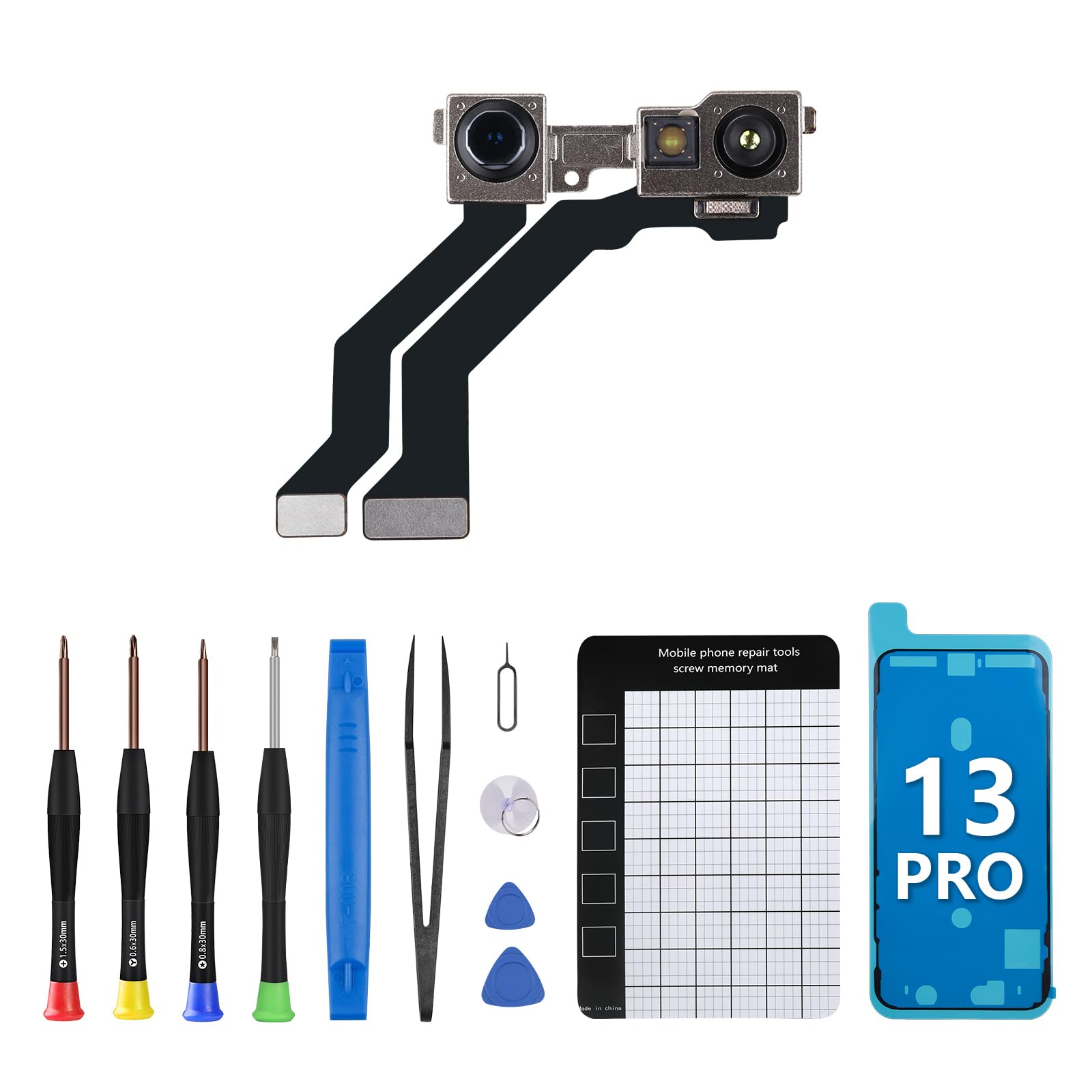 Amazon.com: CYKJGS for iPhone 13 Pro Front Camera Replacement New